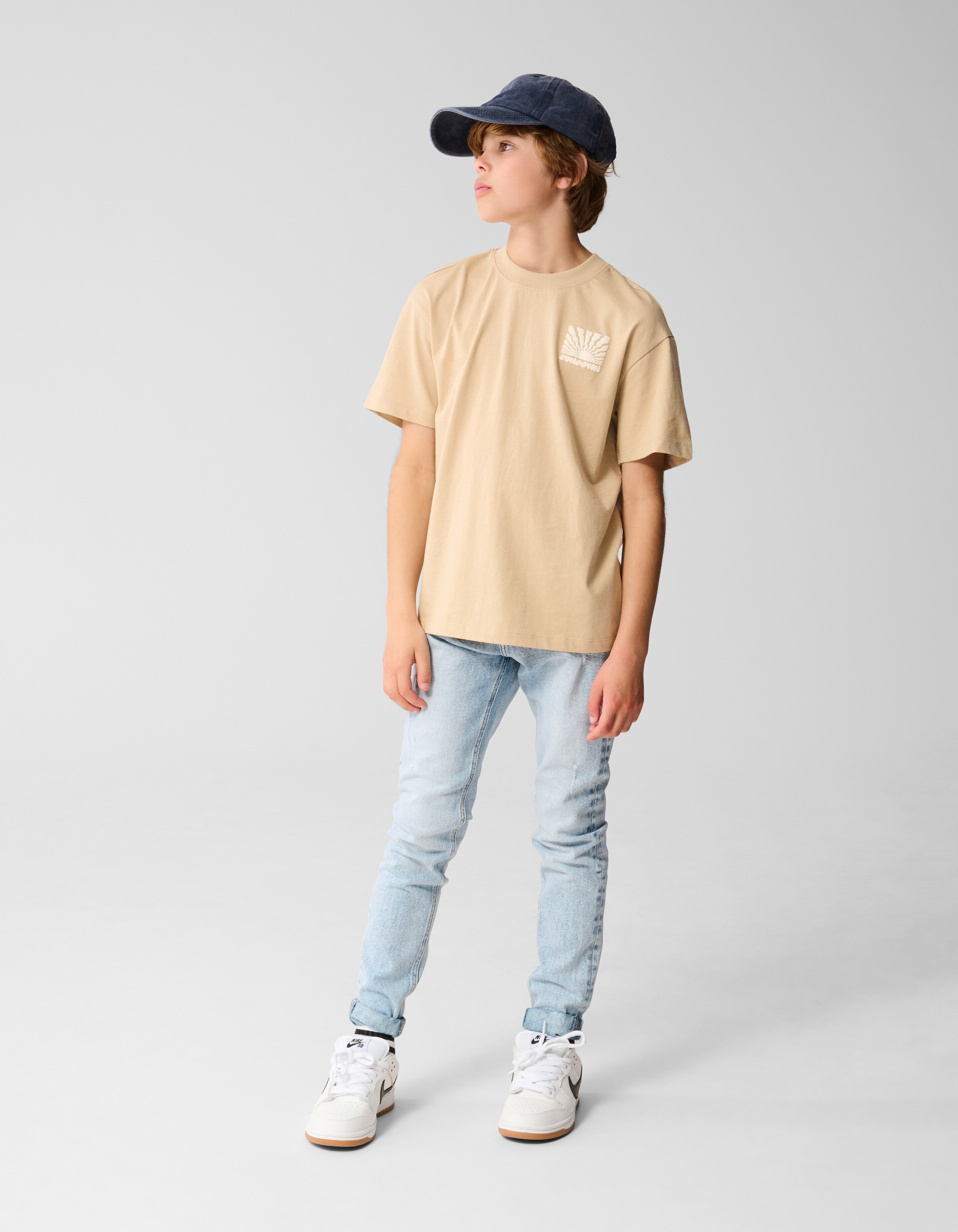 Sun Artwork T-shirt Beige SHOEBY BOYS
