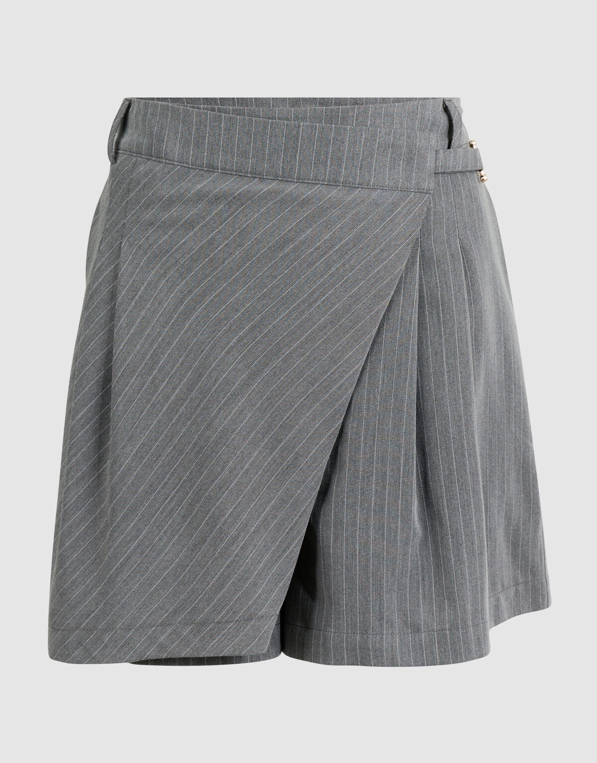 Pinstripe Pleated Skort Donkergrijs SHOEBY WOMEN