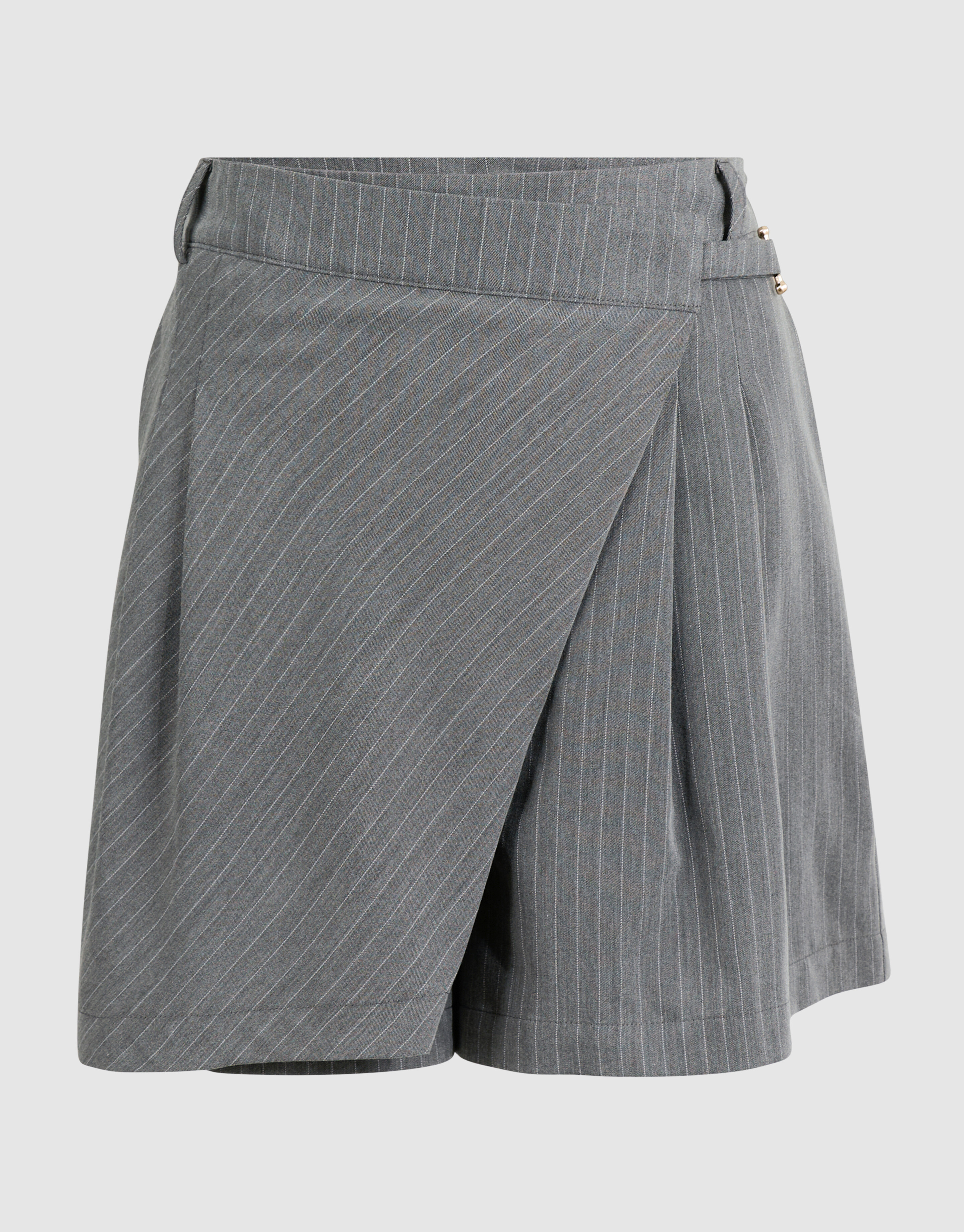 Pinstripe Pleated Skort Donkergrijs SHOEBY WOMEN