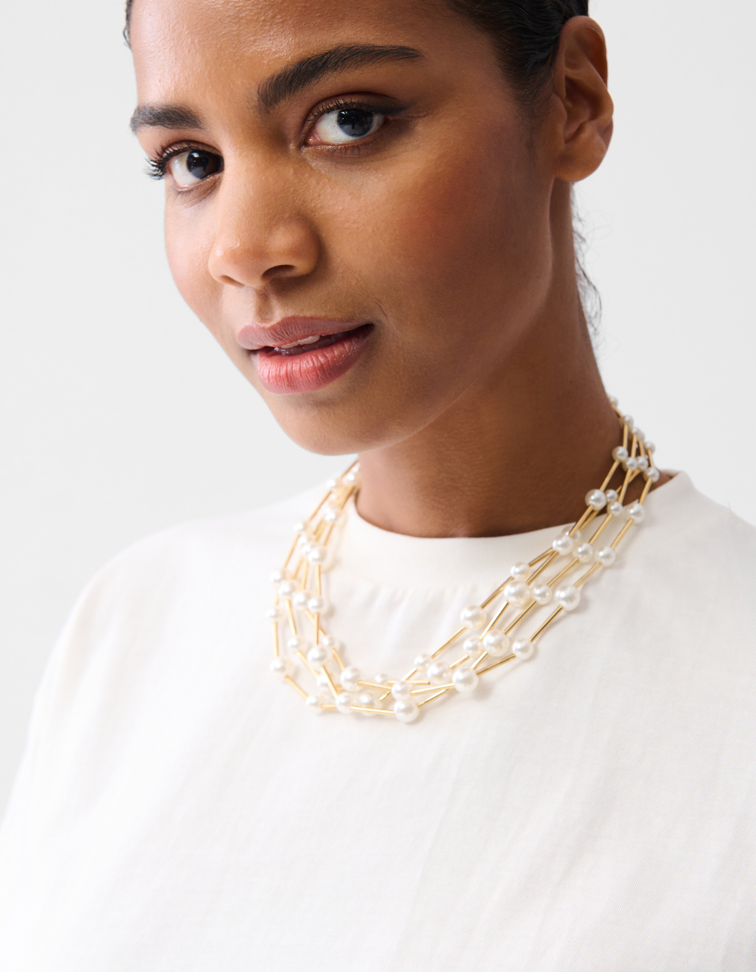 Cord Embroidery T-shirt Gebroken Wit By Fred SHOEBY WOMEN