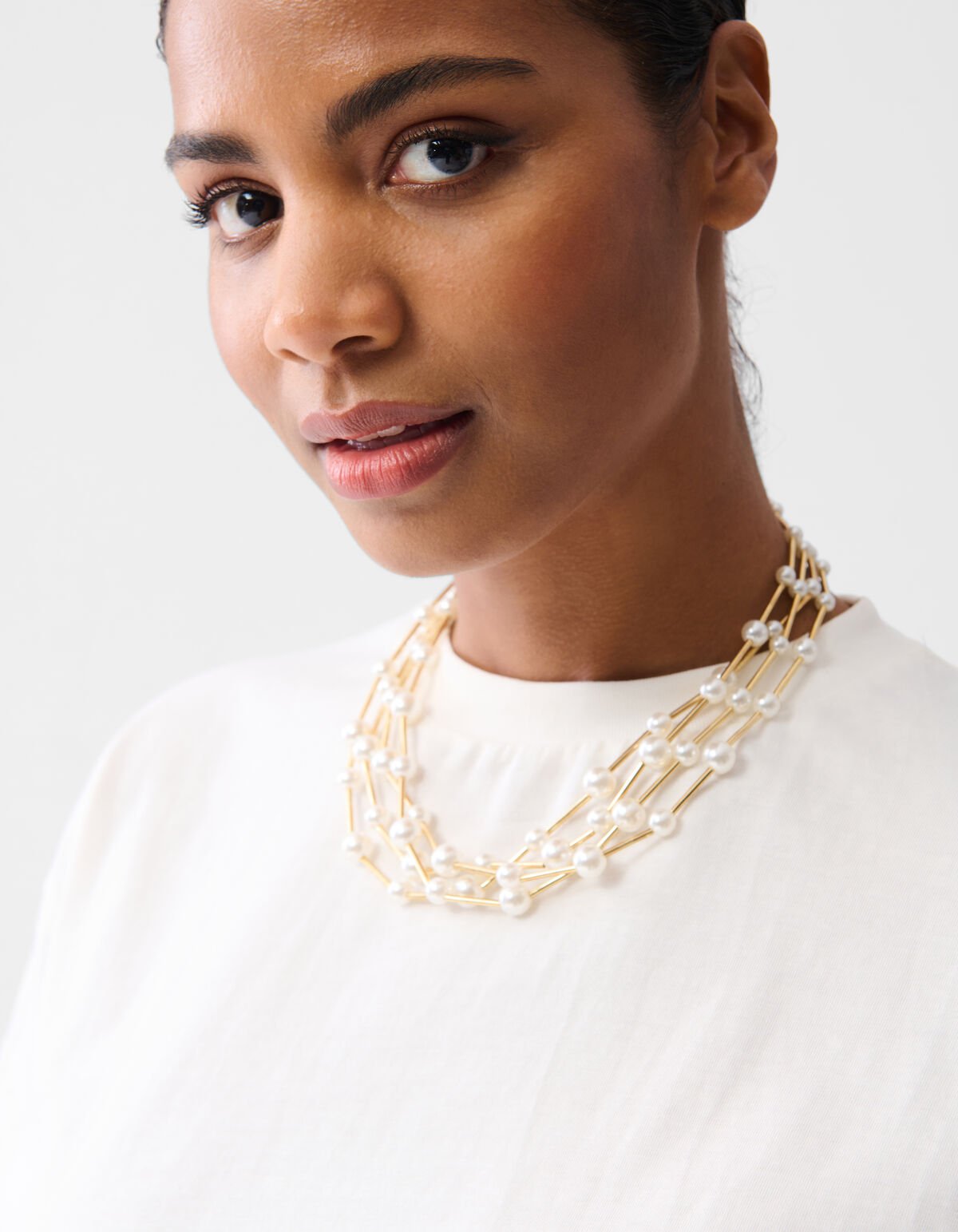 Cord Embroidery T-shirt Gebroken Wit By Fred SHOEBY WOMEN