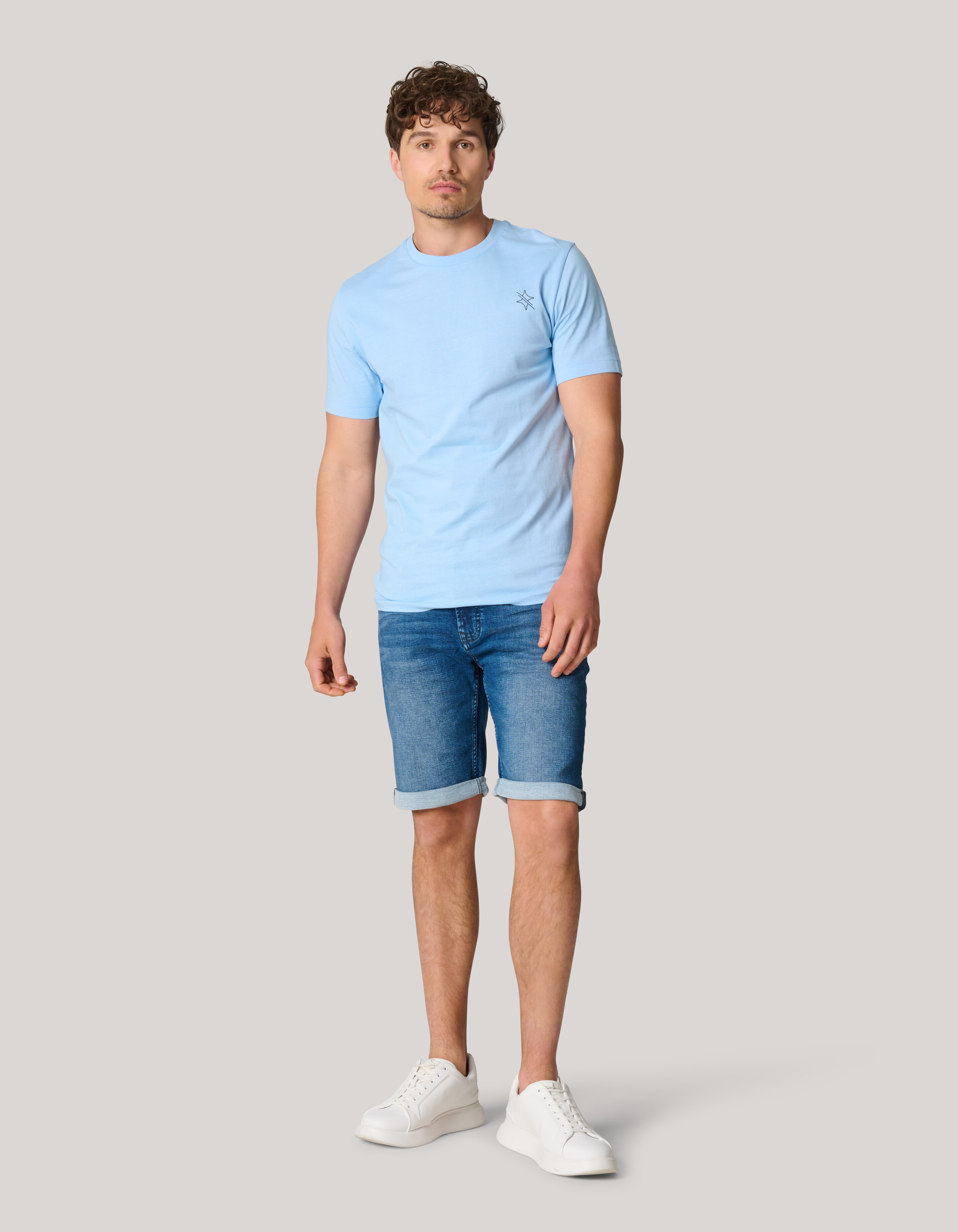 Sparkle Logo T-shirt Lichtblauw SHOEBY MEN