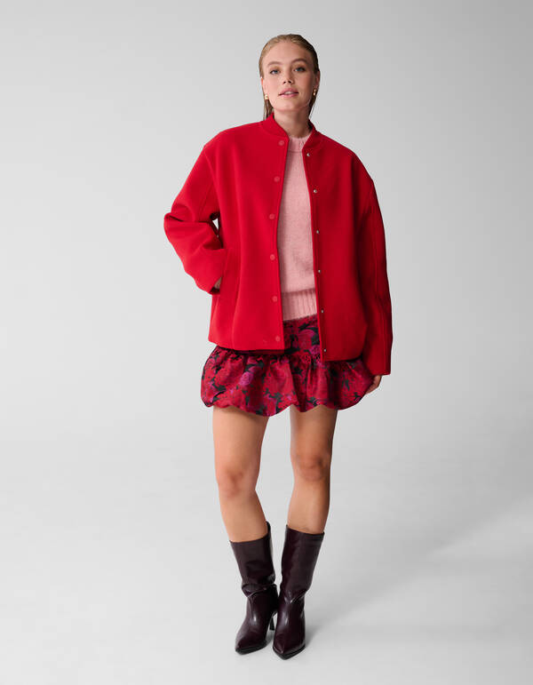 Sporty Oversized Bomber Rood SHOEBY WOMEN