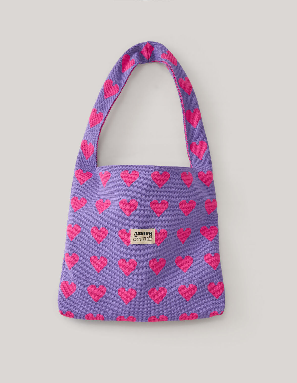 Knitted Tas Paars/Roze SHOEBY ACCESSOIRES