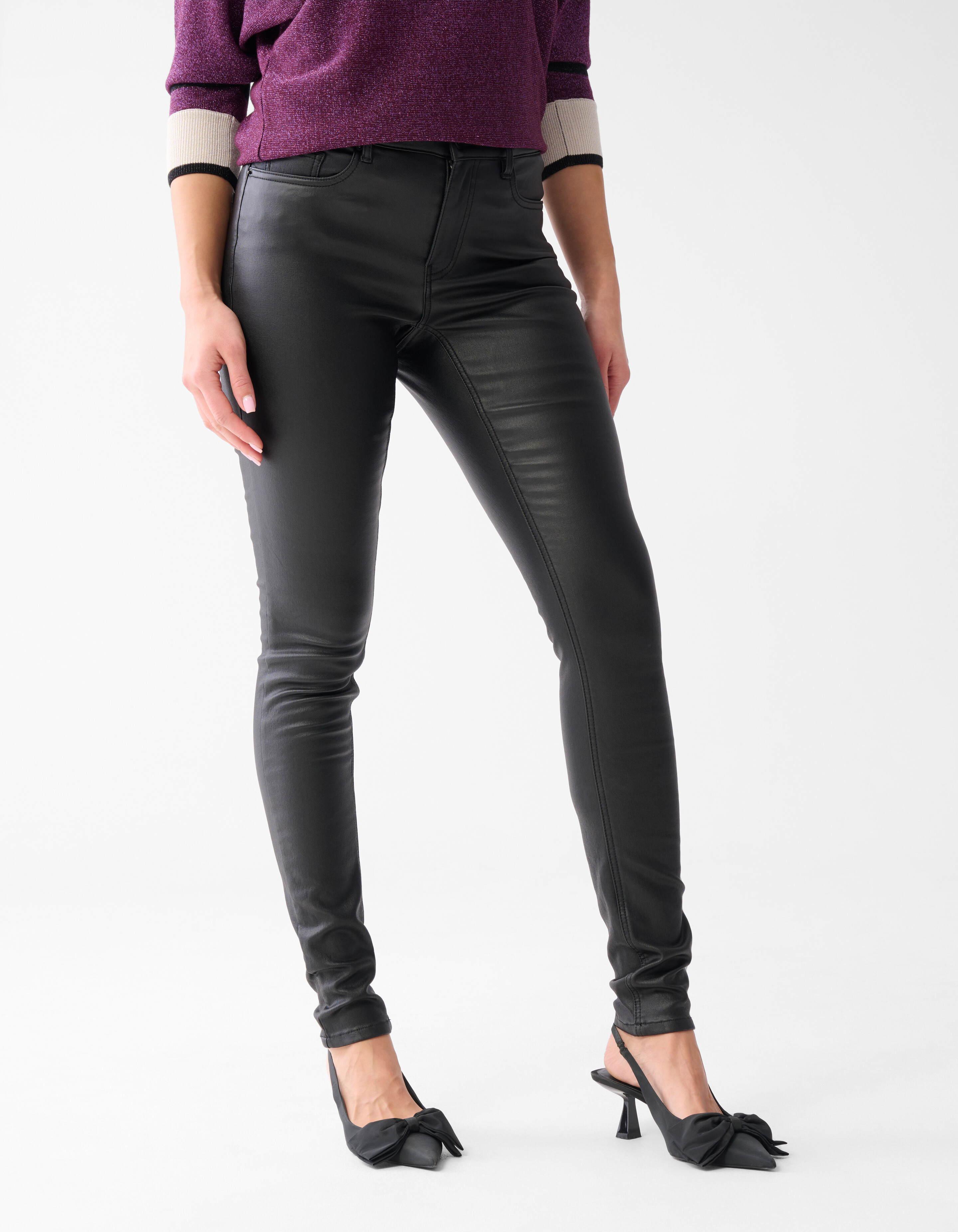 Coated Broek Zwart Eksept
