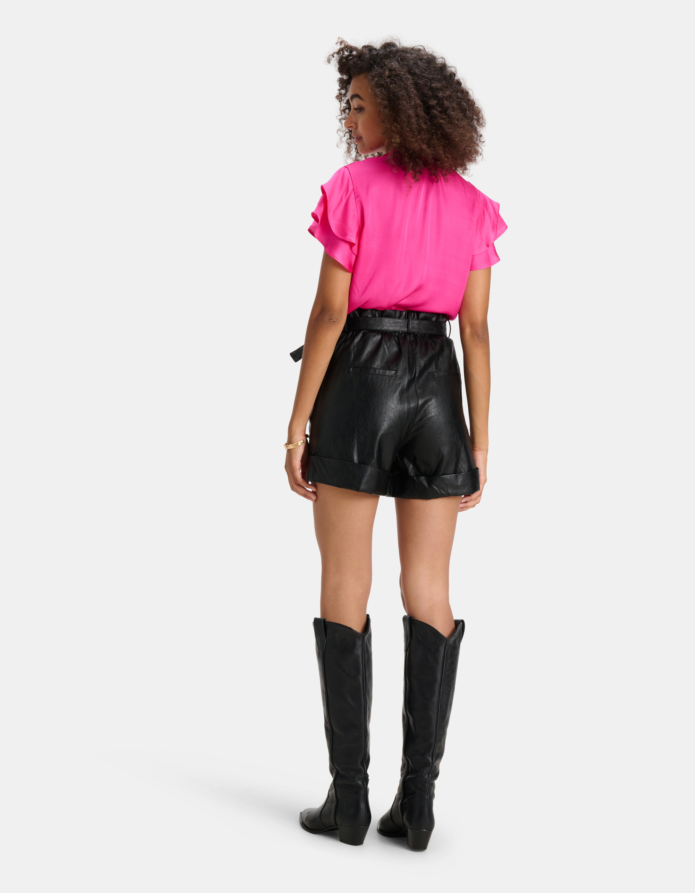 Ruffle Top Roze SHOEBY WOMEN