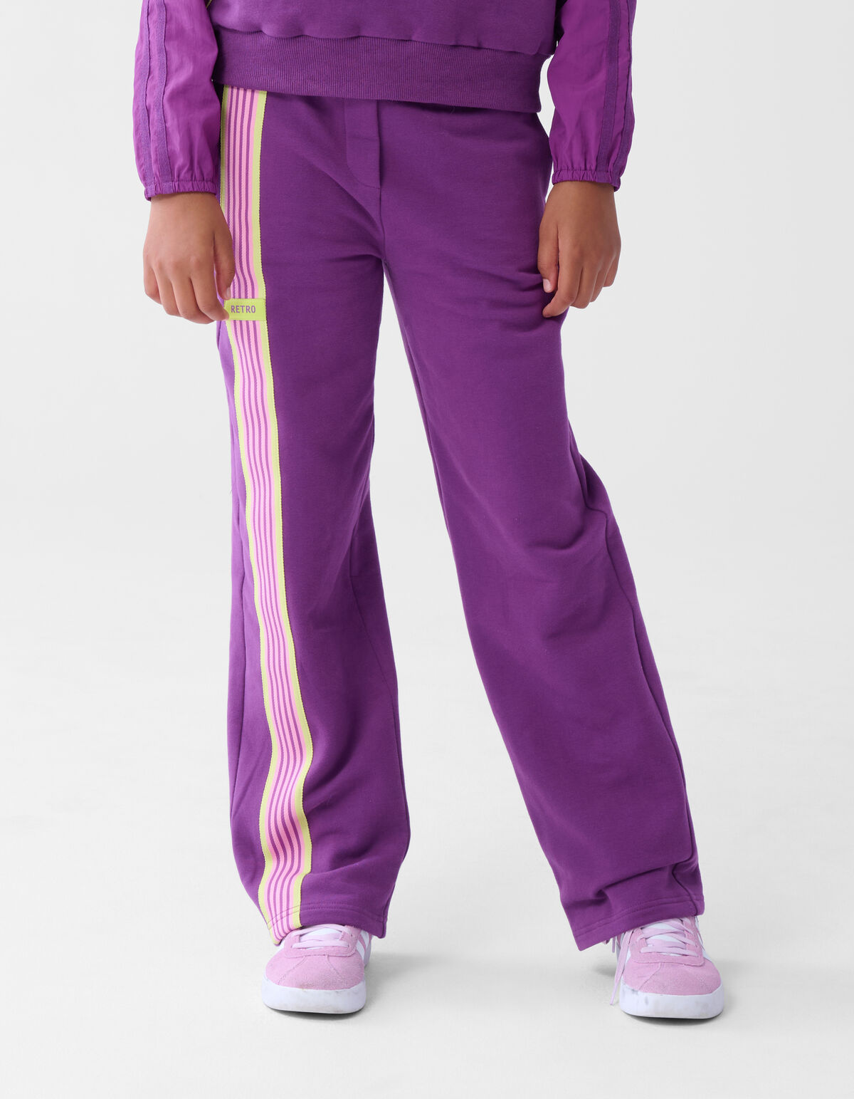 Sporty Stripe Broek Paars SHOEBY GIRLS