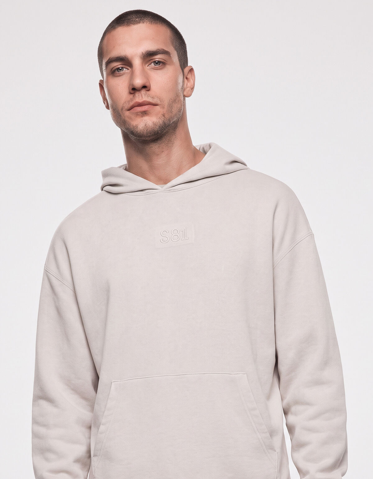 Jacquard Hoodie Zand SHOEBY MEN