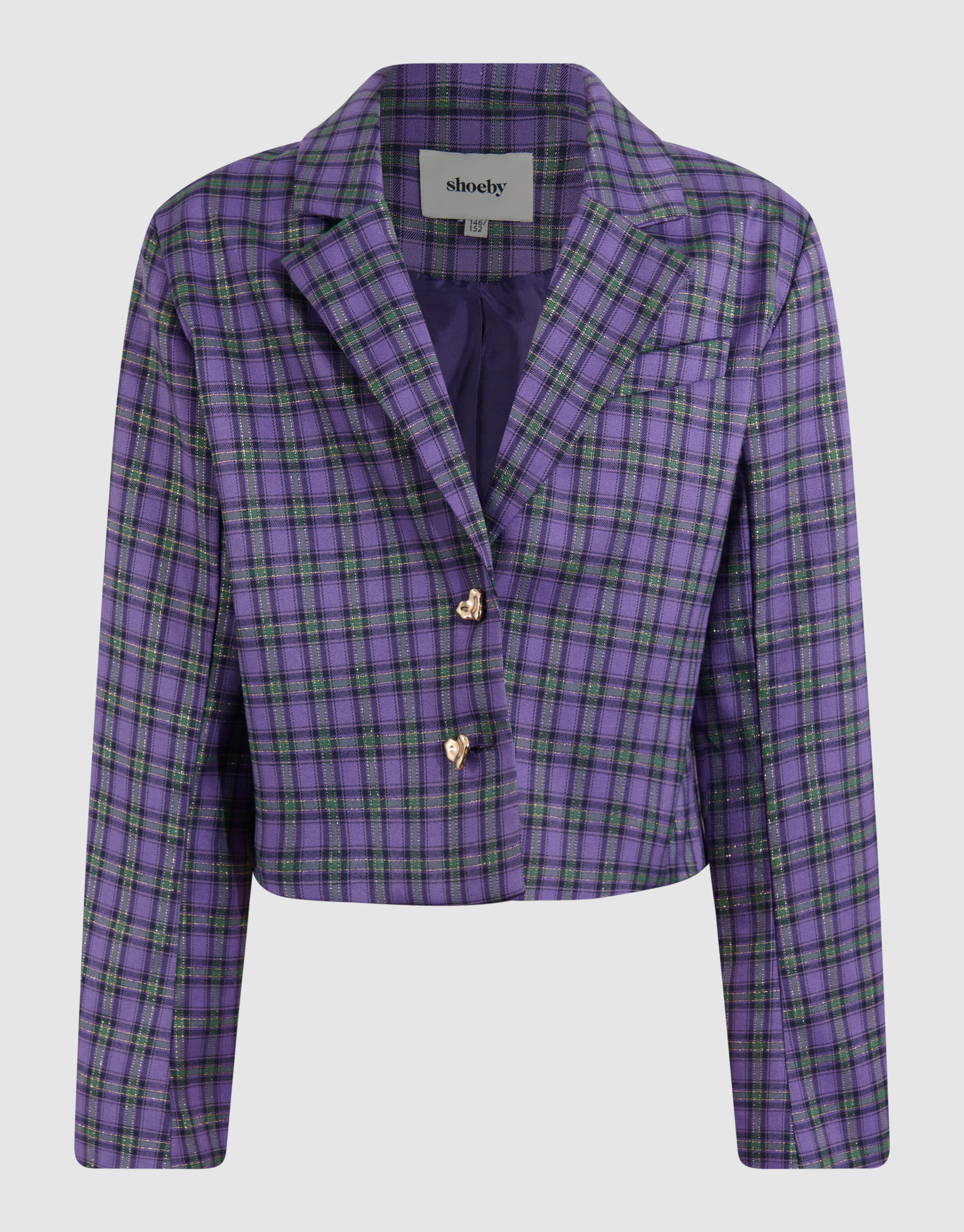 Cropped Ruiten Blazer Paars SHOEBY GIRLS