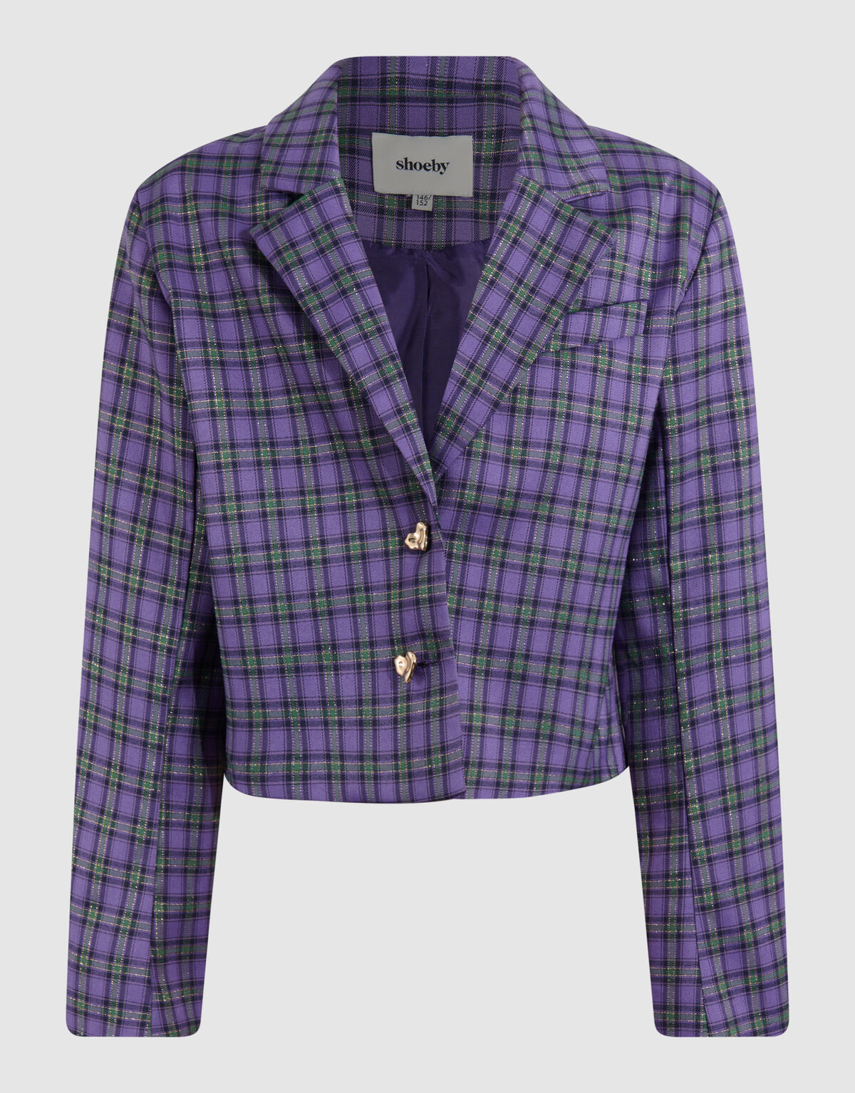 Cropped Ruiten Blazer Paars SHOEBY GIRLS