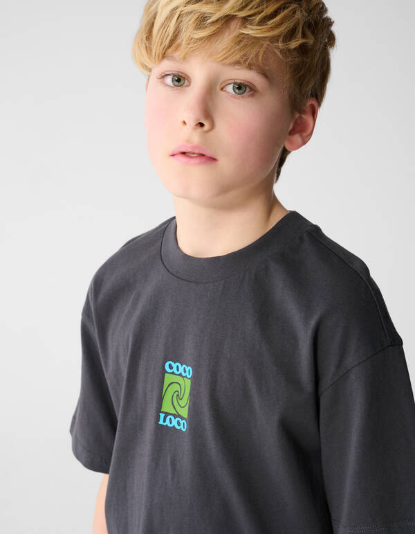 Coco Loco Artwork T-shirt Donkergrijs SHOEBY BOYS