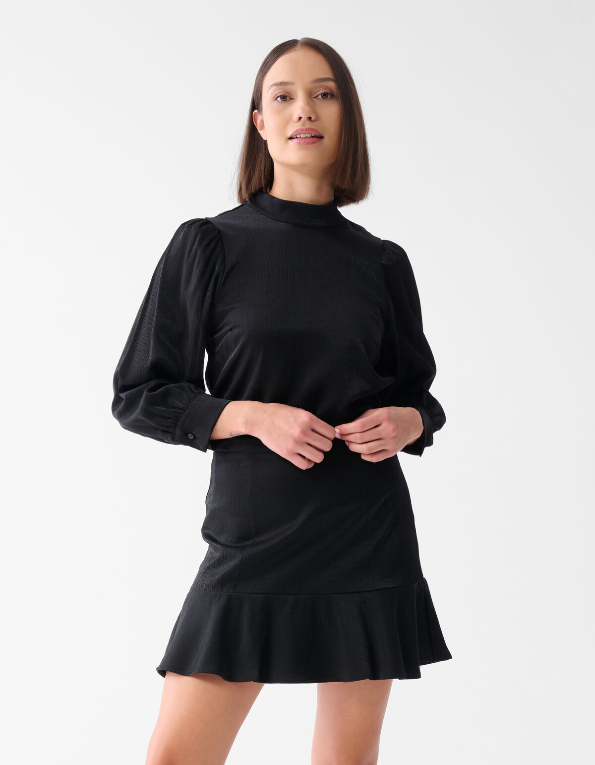 Metallic Mini Rok Zwart SHOEBY WOMEN