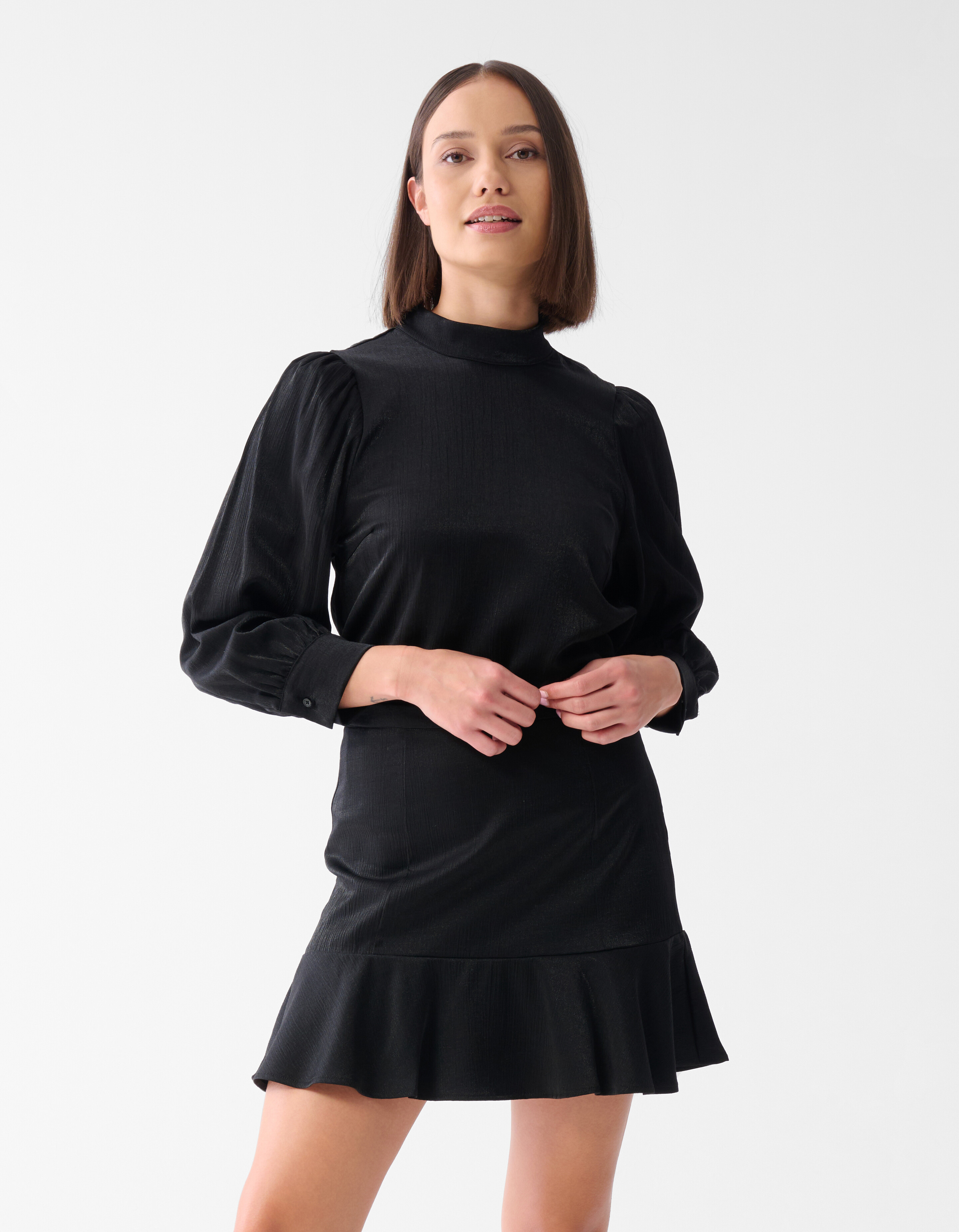 Metallic Mini Rok Zwart SHOEBY WOMEN