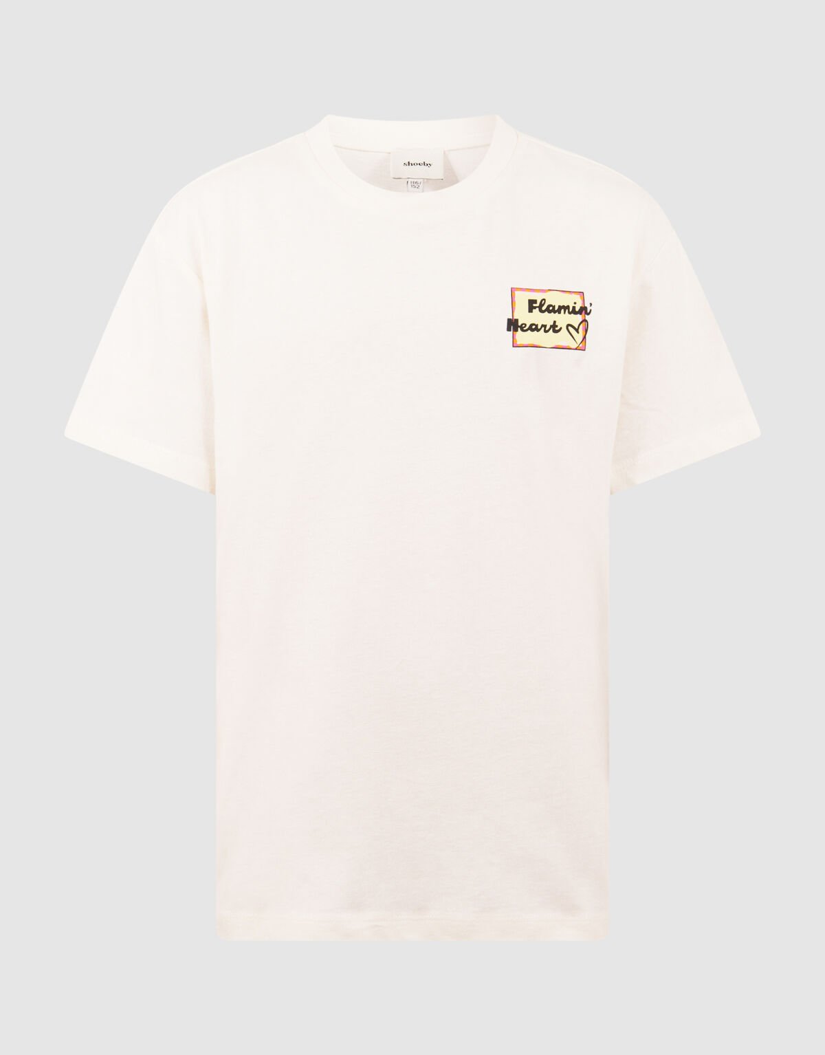 Flame Artwork T-shirt Gebroken Wit SHOEBY GIRLS