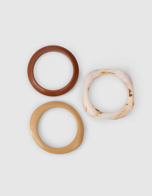 Big Bangle Set Beige SHOEBY ACCESSOIRES