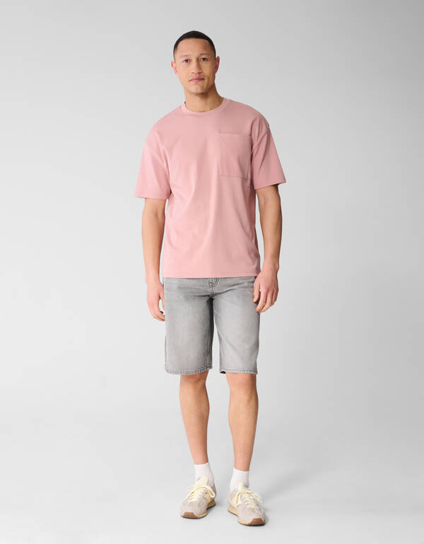Logo Pocket T-shirt Roze SHOEBY MEN
