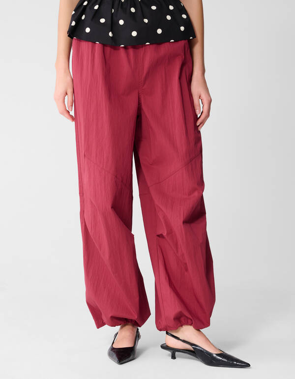 Balloon Fit Jog Broek Donkerrood SHOEBY WOMEN