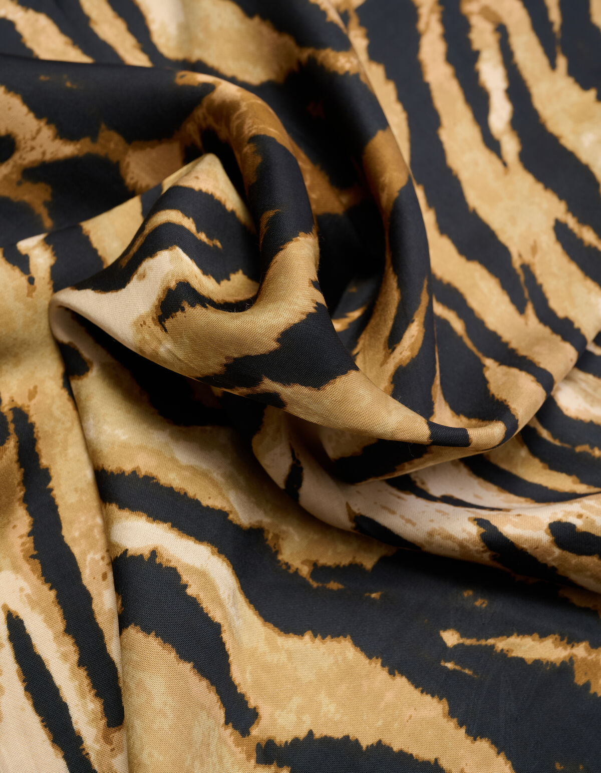 Satijnen Tiger Sjaal Bruin SHOEBY ACCESSOIRES