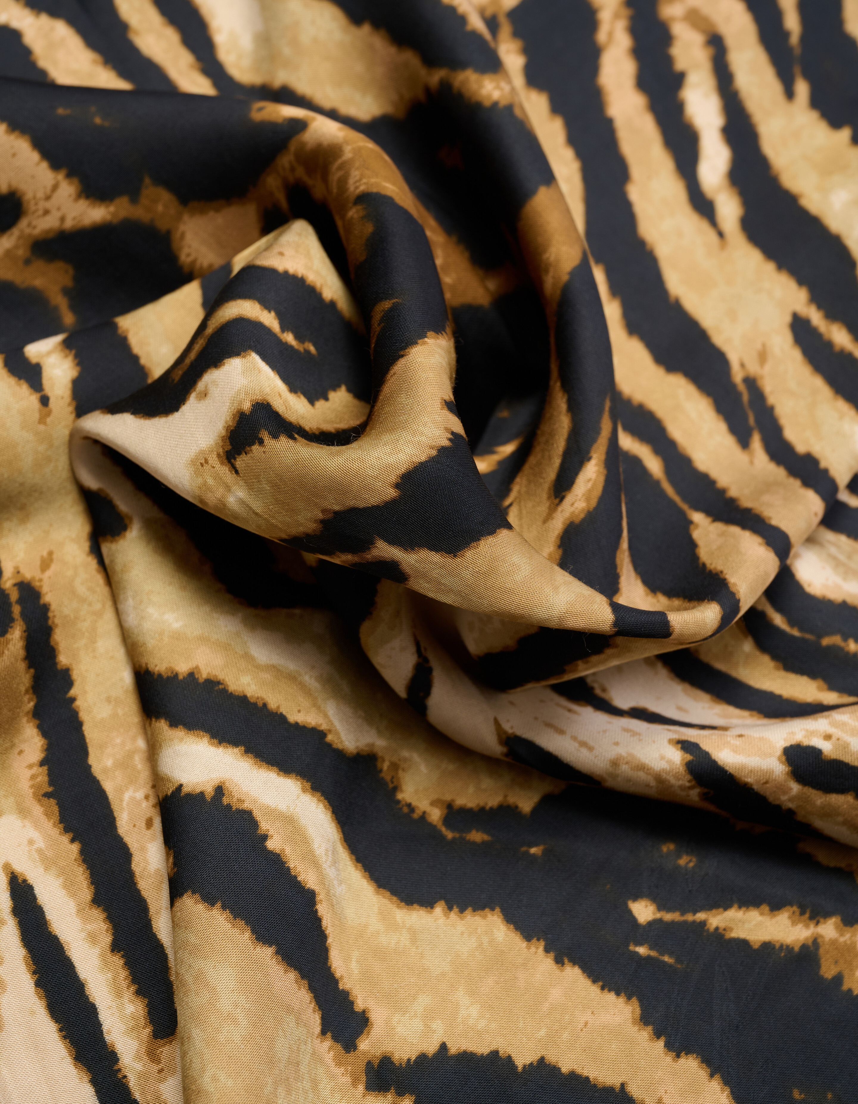 Satijnen Tiger Sjaal Bruin SHOEBY ACCESSOIRES