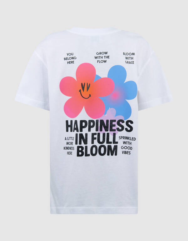 Happiness Artwork T-shirt Wit SHOEBY GIRLS