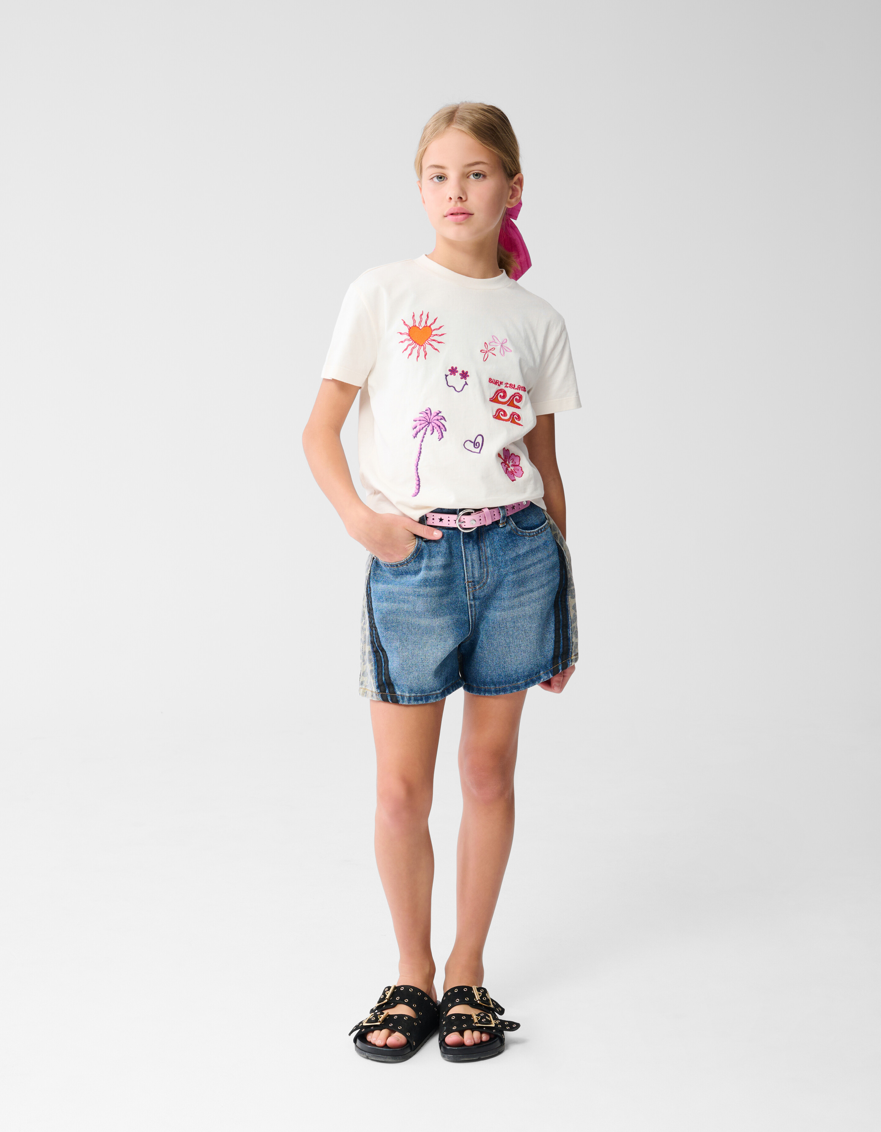 Mix Denim Short Blauw SHOEBY GIRLS