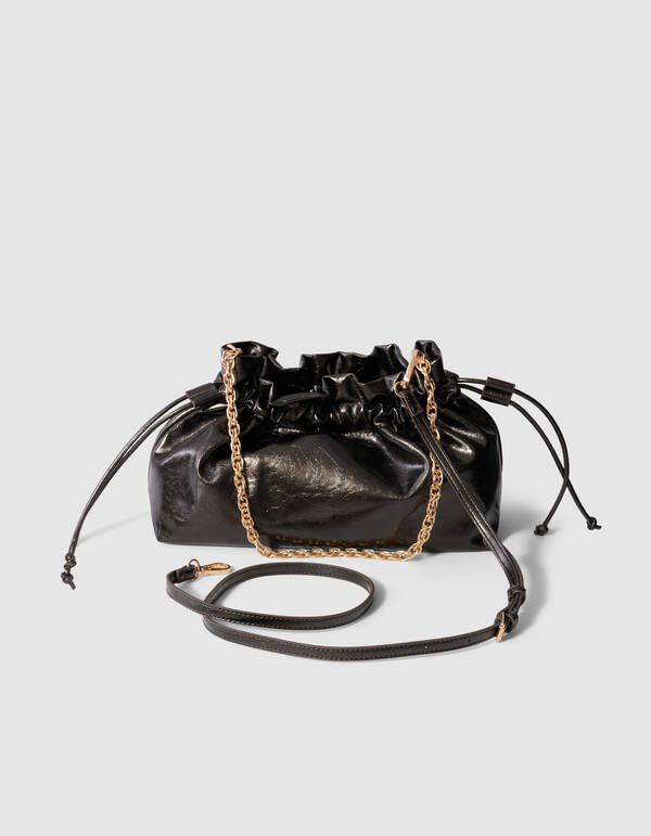Shiny Chain Clutch Donkergrijs SHOEBY ACCESSOIRES