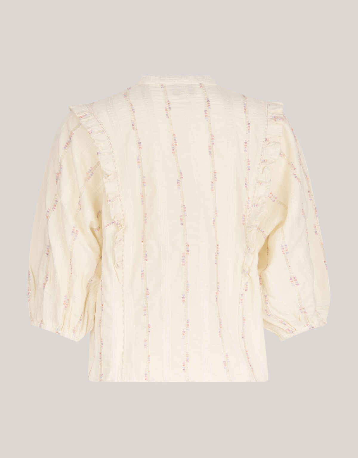 Shine Jacquard Top Gebroken Wit SHOEBY WOMEN