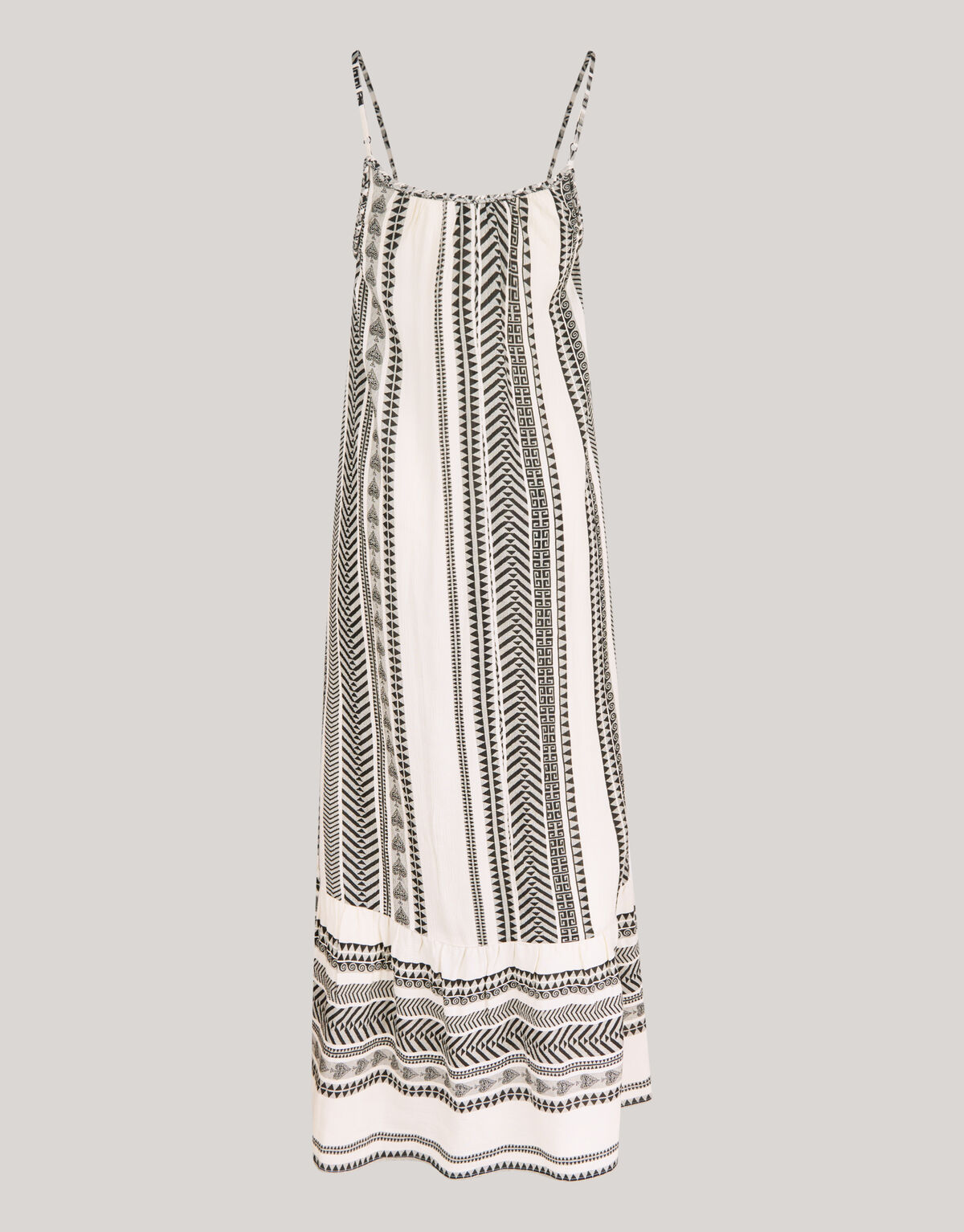 Printed Maxi Jurk Gebroken Wit/Zwart SHOEBY WOMEN