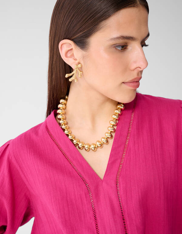 Coral Oorbellen Goud SHOEBY ACCESSOIRES