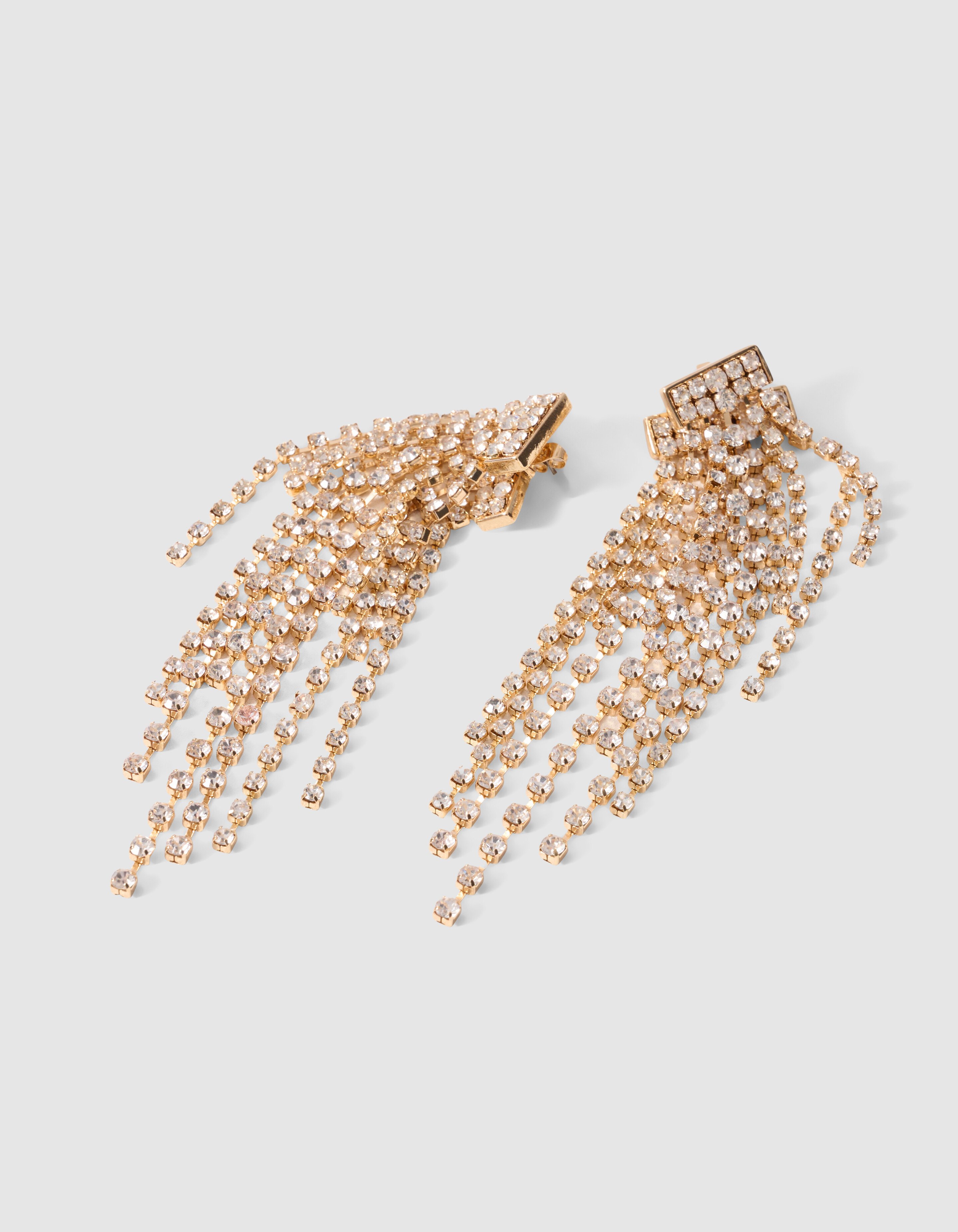Double Layer Strass Oorbellen Goud SHOEBY ACCESSOIRES