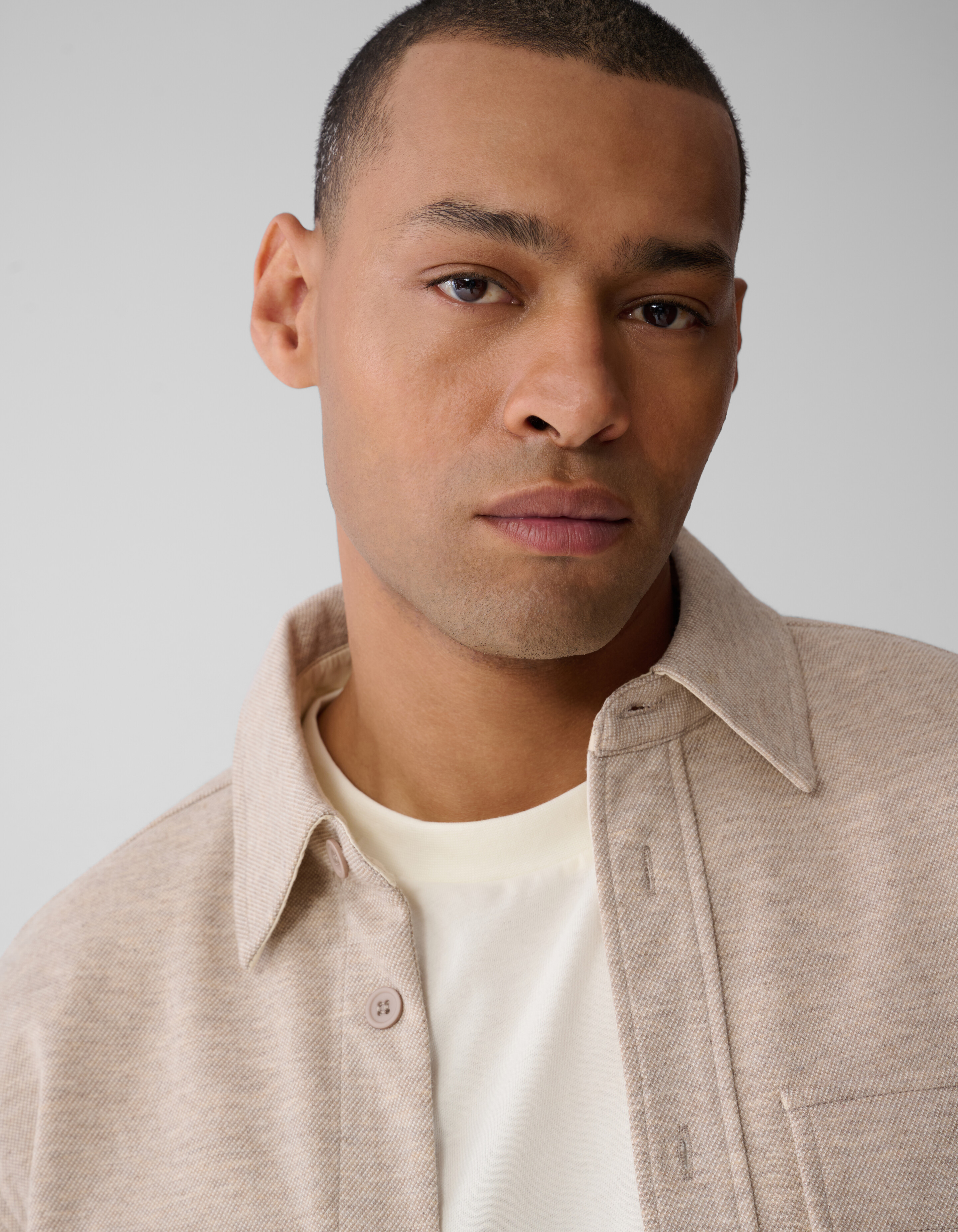 Soft Overshirt Zand SHOEBY MEN