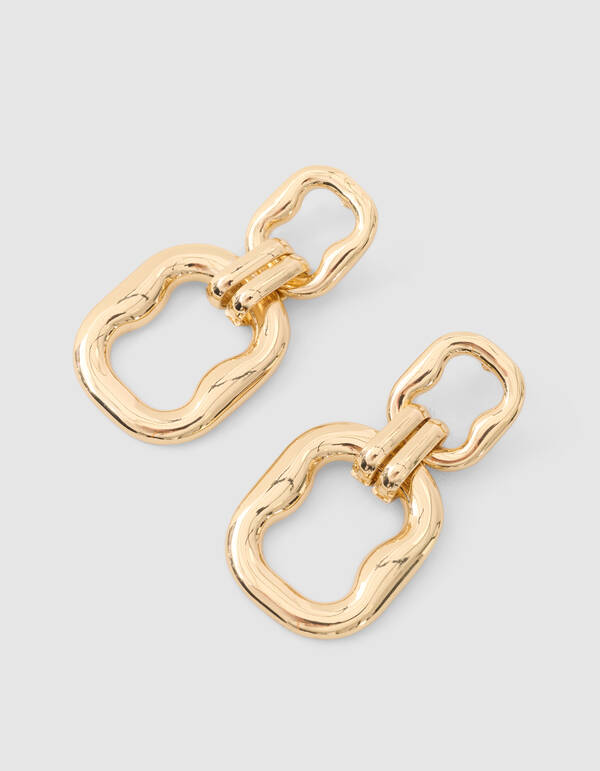 Double Squared Oorbellen Goud SHOEBY ACCESSOIRES