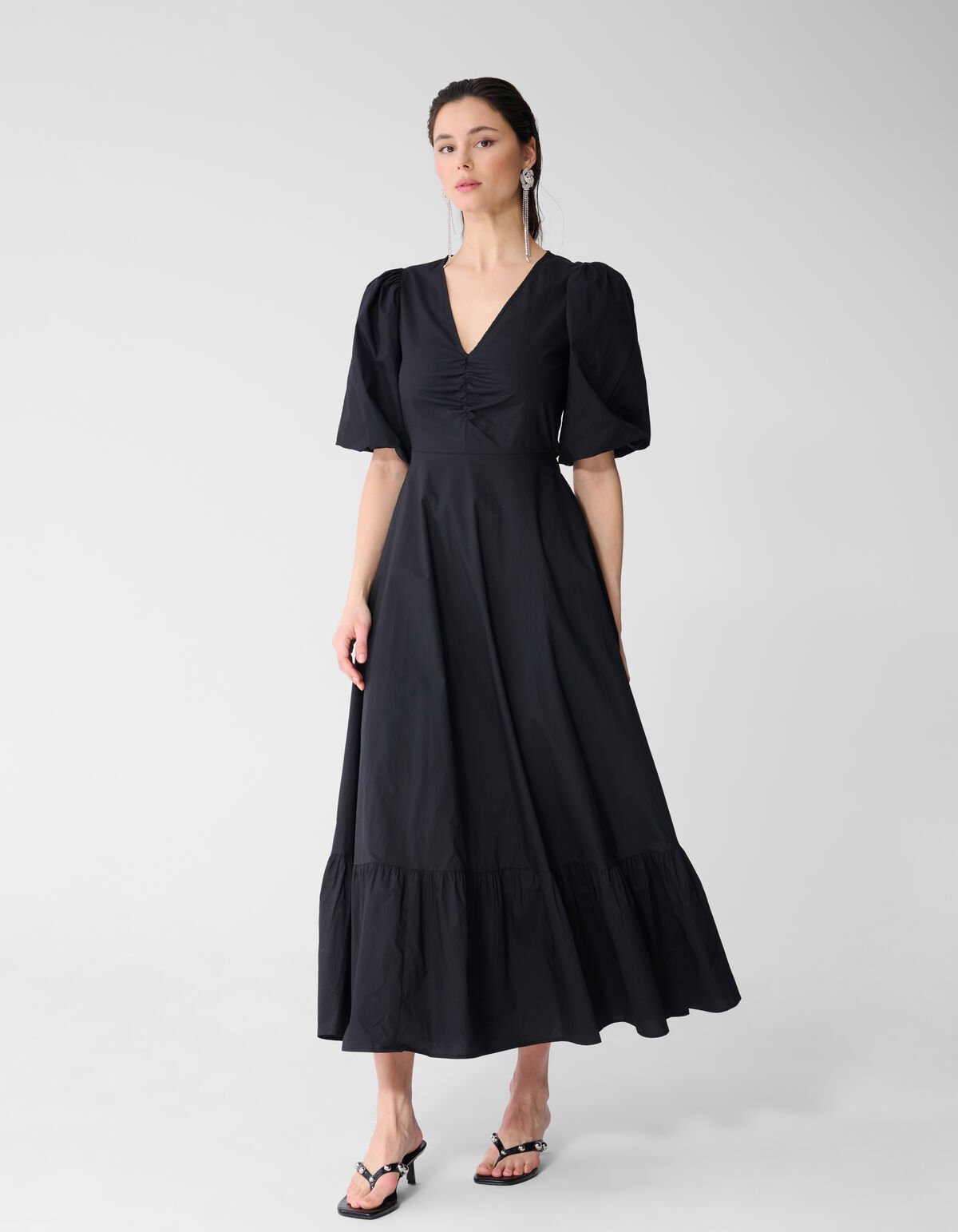 Poplin Maxi Jurk Zwart SHOEBY WOMEN