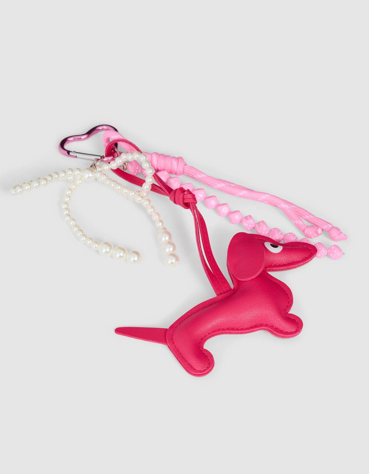 Fun Hond Sleutelhanger Donkerroze SHOEBY ACCESSOIRES
