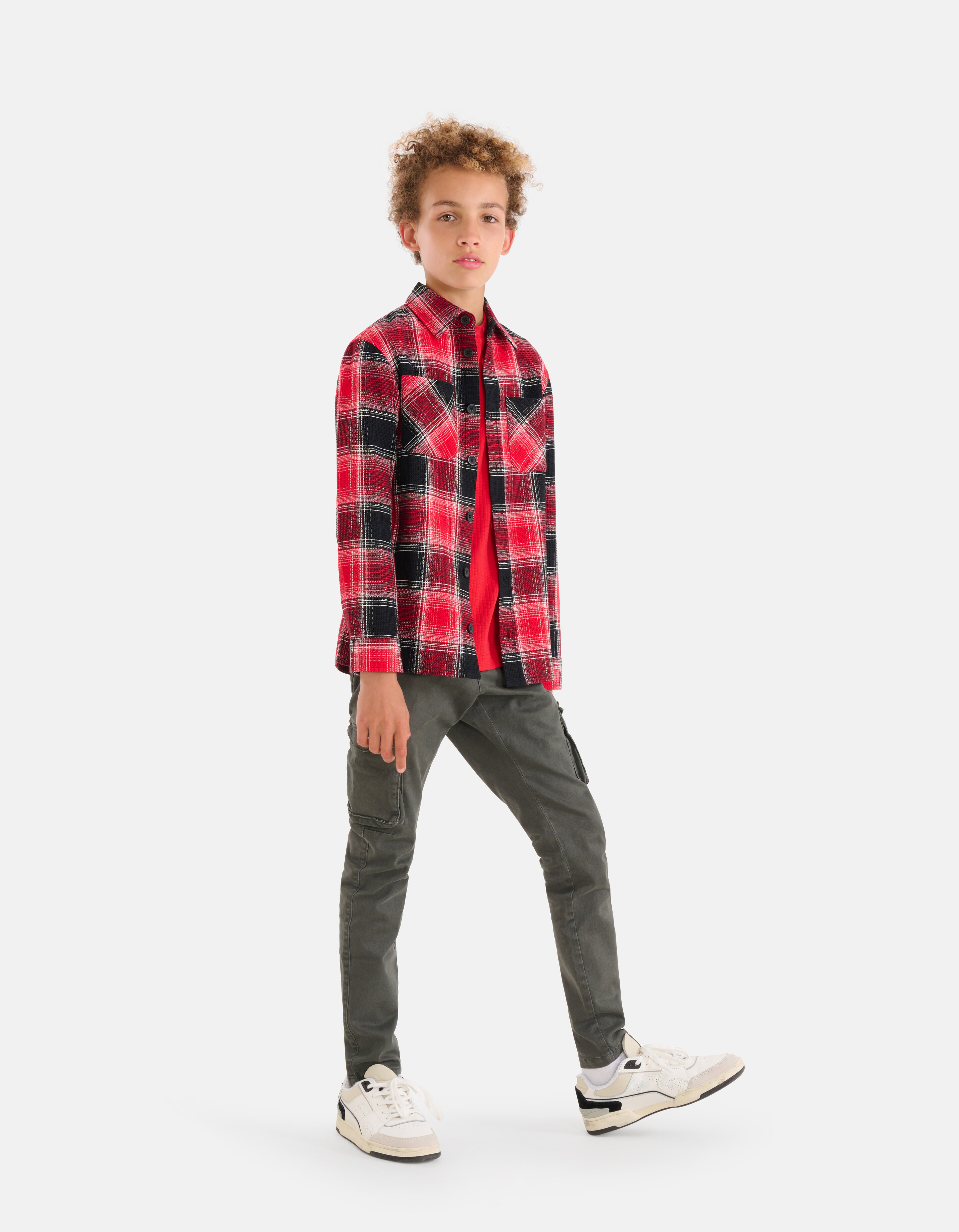 Ruiten Overhemd Rood SHOEBY BOYS