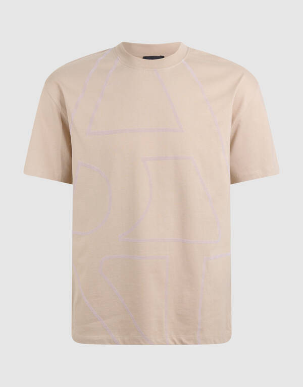 Flock Line Artwork T-shirt Zand SHOEBY MEN