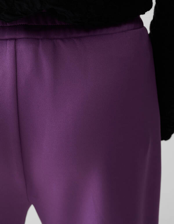 Sporty Wide Leg Broek Paars SHOEBY GIRLS
