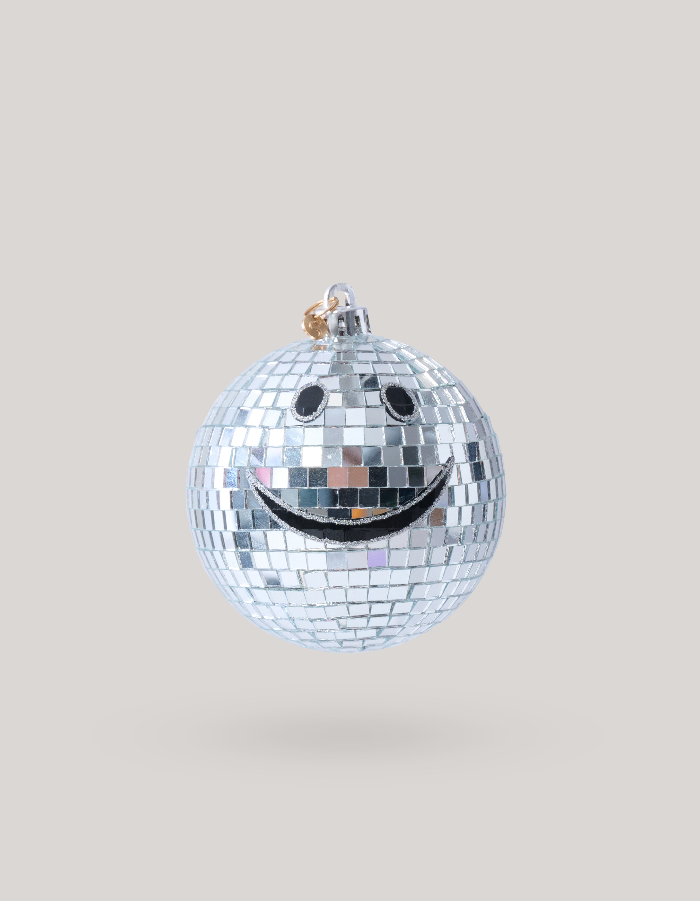 Disco Smiley Kerstbal Zilver By Fred SHOEBY ACCESSOIRES