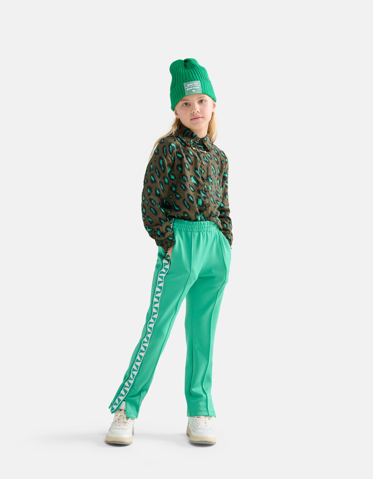 Grafische Broek Groen SHOEBY GIRLS
