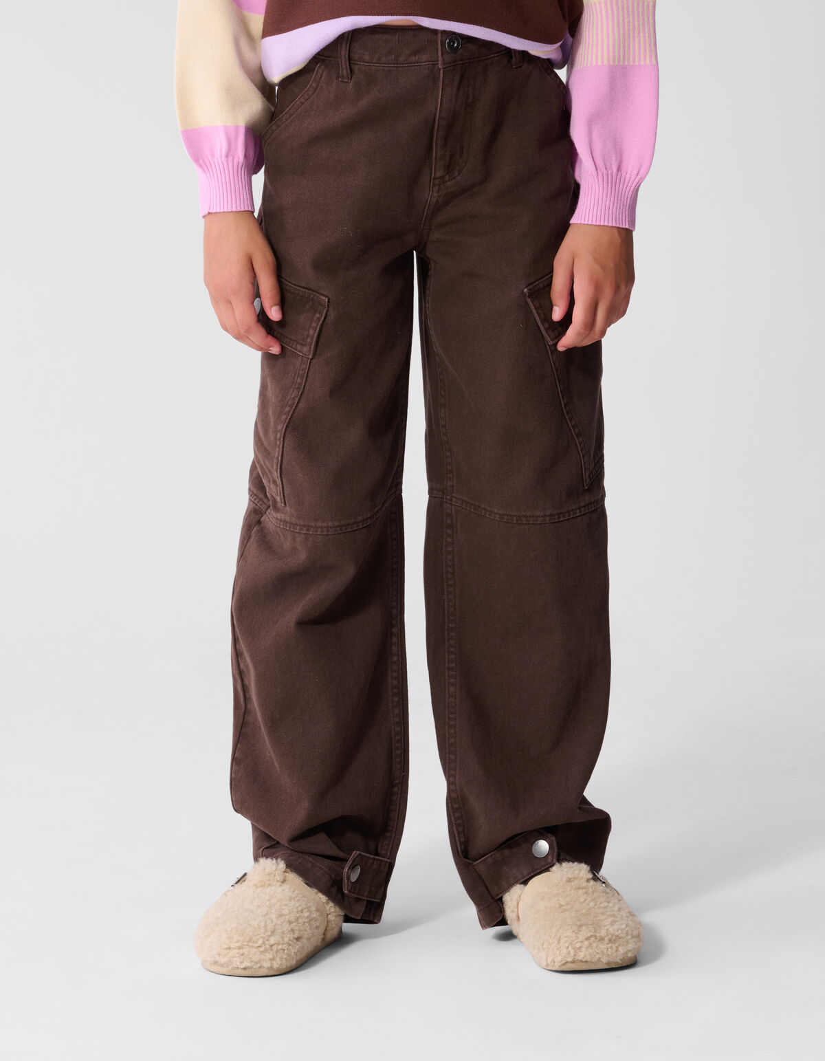 Cargo Balloon Fit Broek Donkerbruin SHOEBY GIRLS