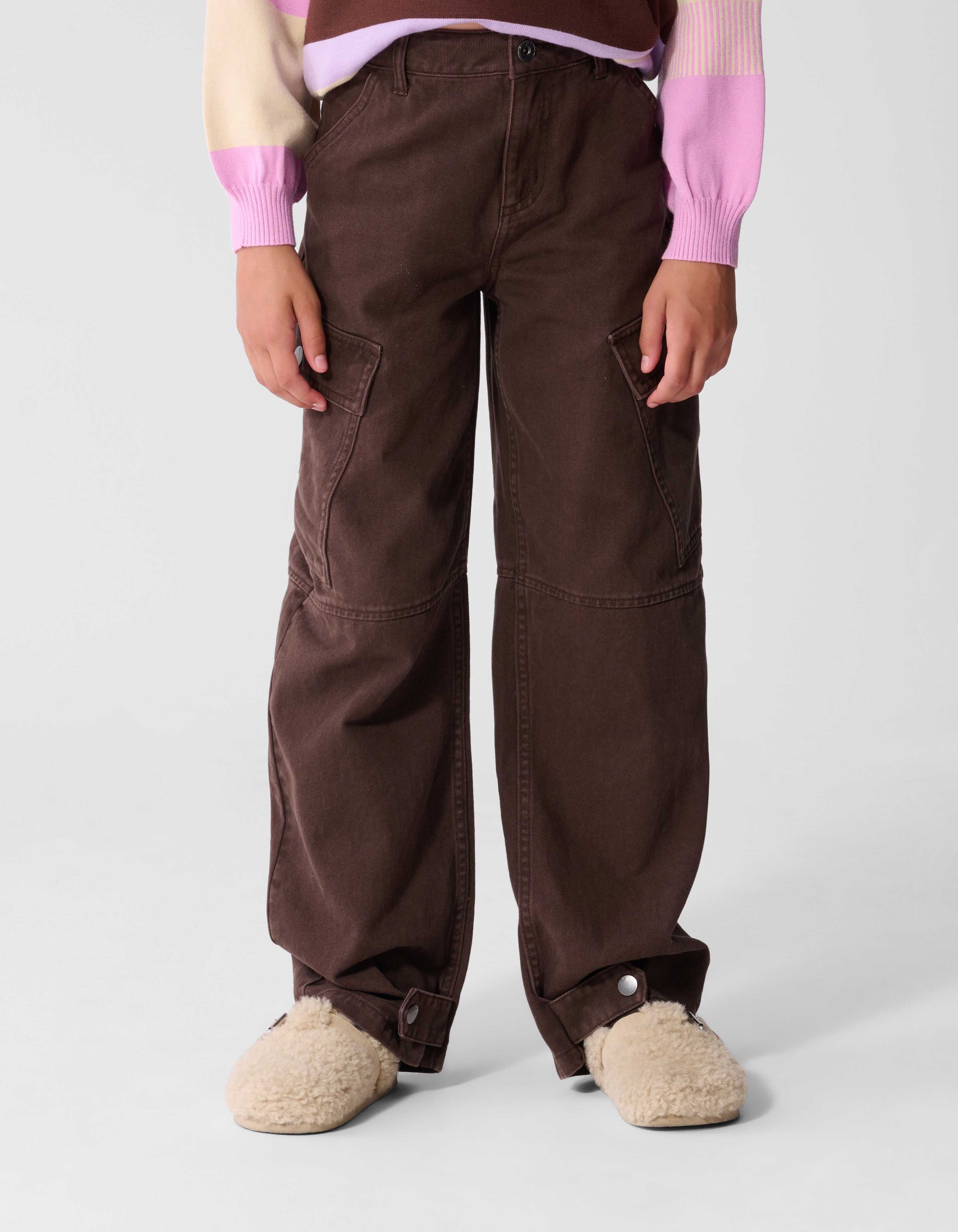 Cargo Balloon Fit Broek Donkerbruin SHOEBY GIRLS