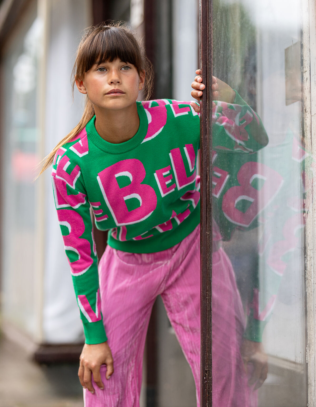 Printed Trui Groen SHOEBY GIRLS