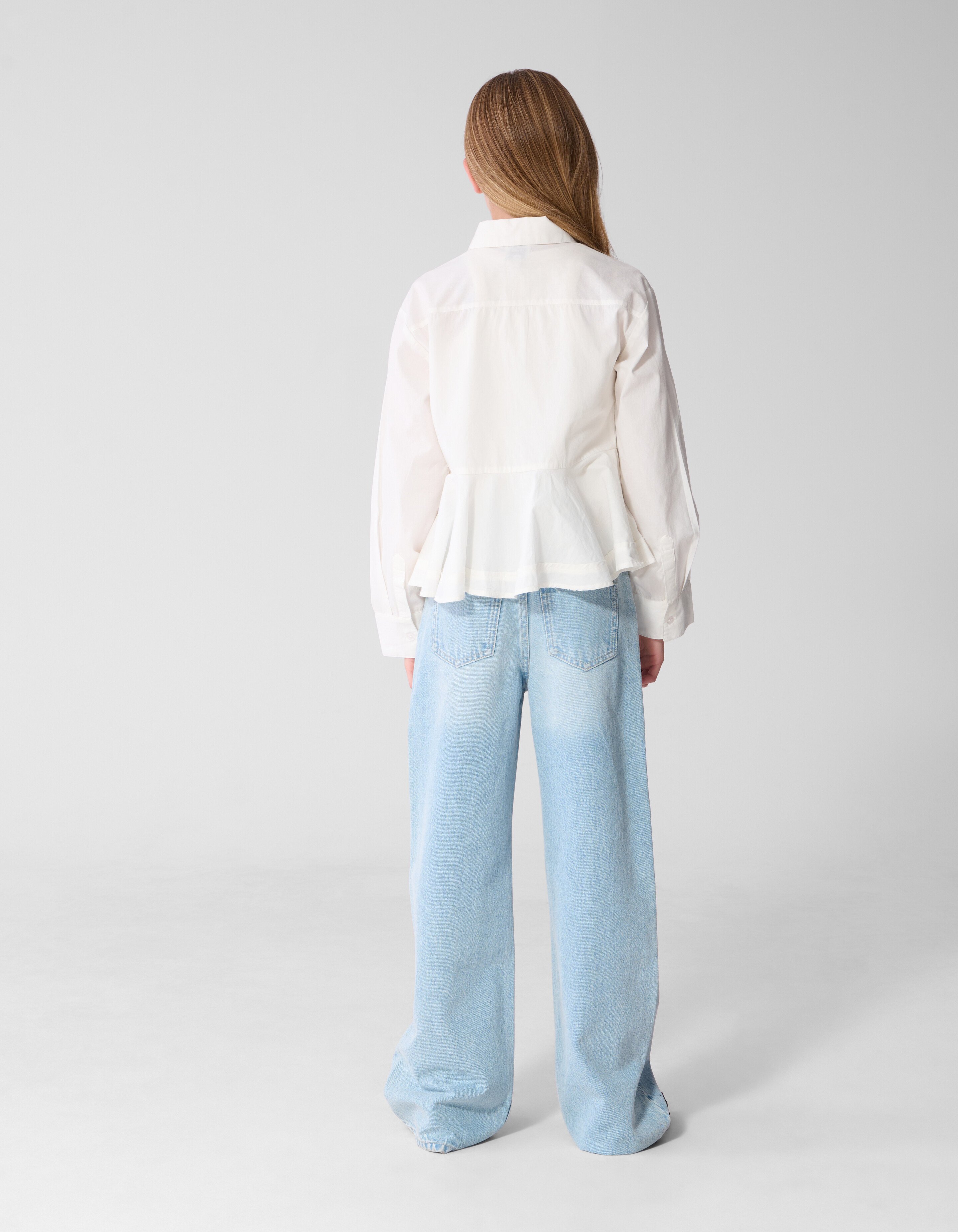 Peplum Hart Blouse Wit SHOEBY GIRLS