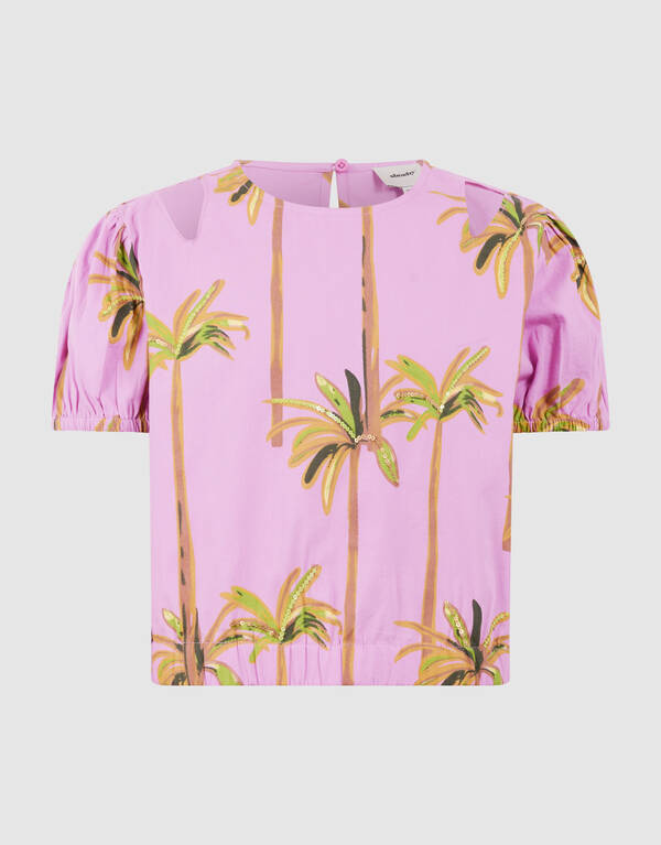 Palm Sequin Top Lichtpaars SHOEBY GIRLS