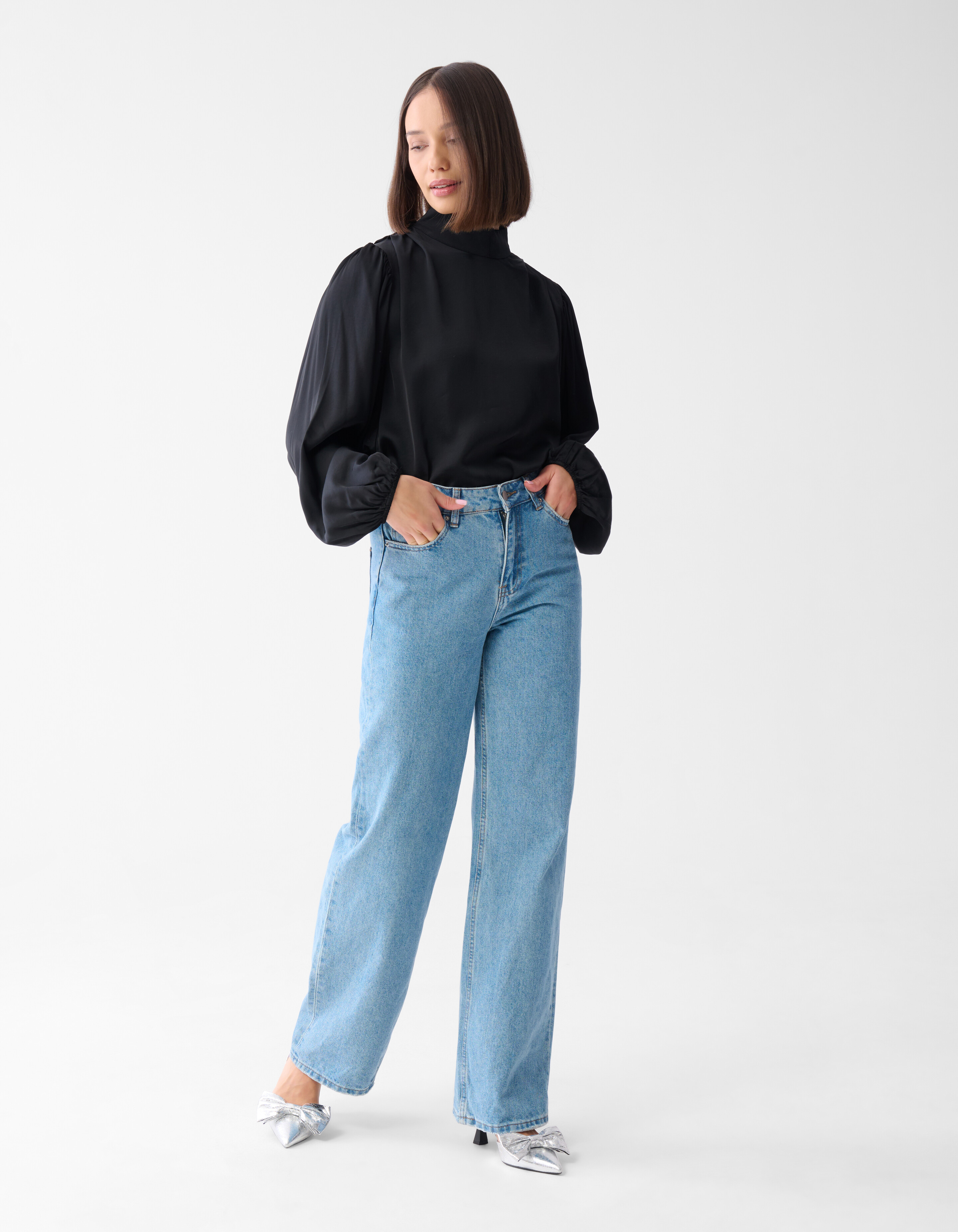 Satijnen Blouse Zwart SHOEBY WOMEN