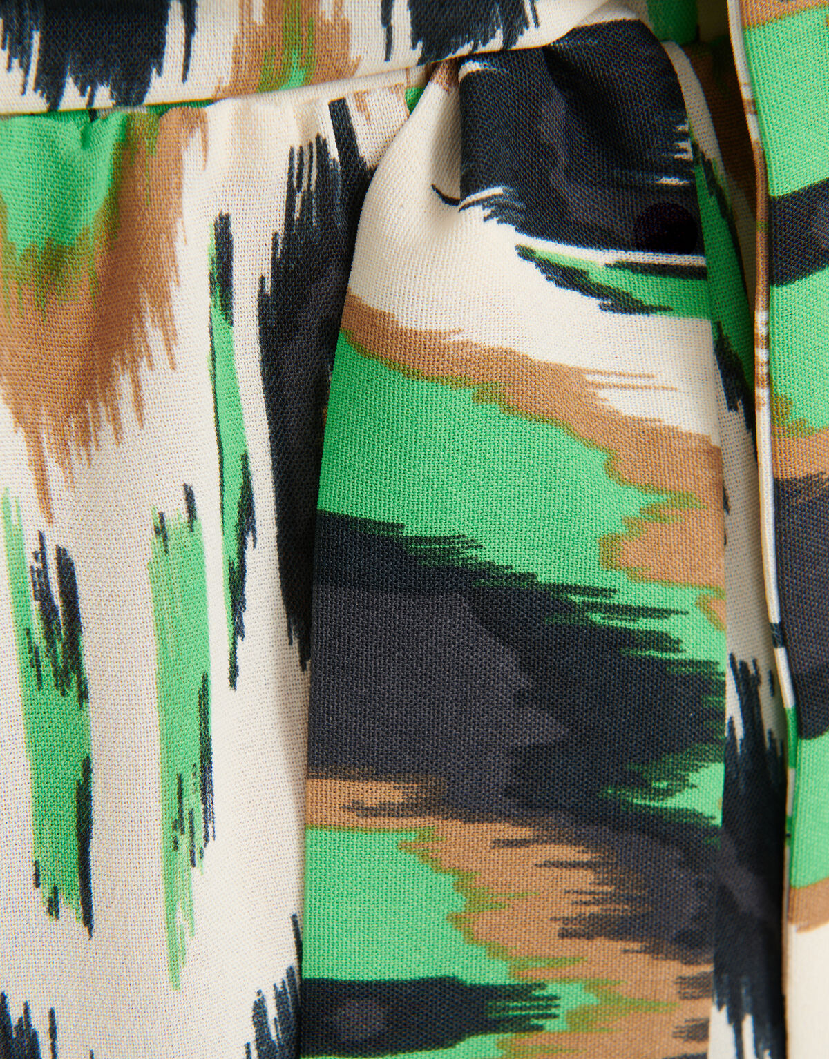 Grafische Print Jurk Groen SHOEBY WOMEN