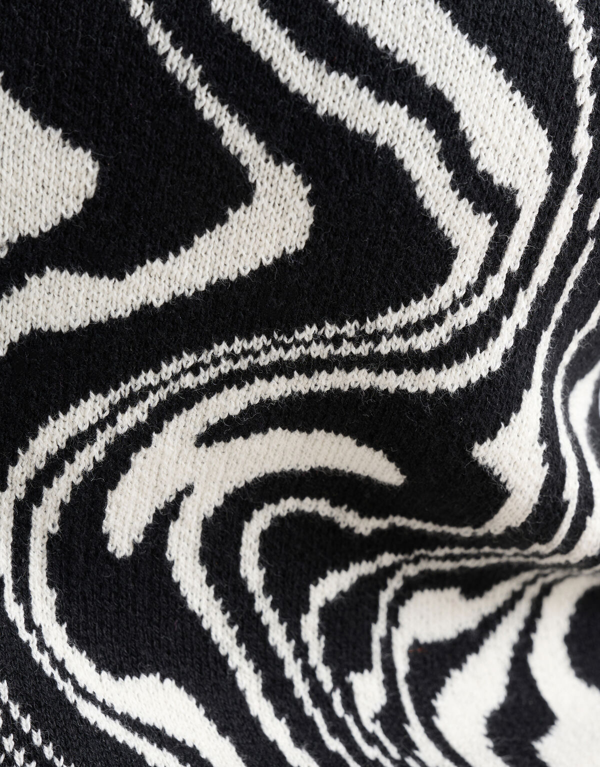 Jacquard Swirl Trui Zwart/Wit SHOEBY WOMEN