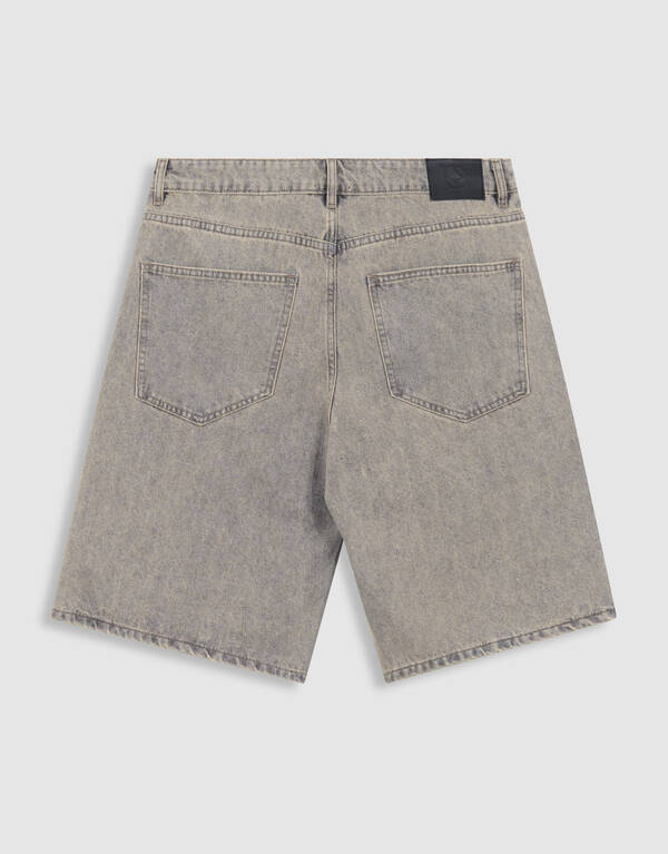 Relaxed Fit Denim Short Lichtgrijs SHOEBY MEN