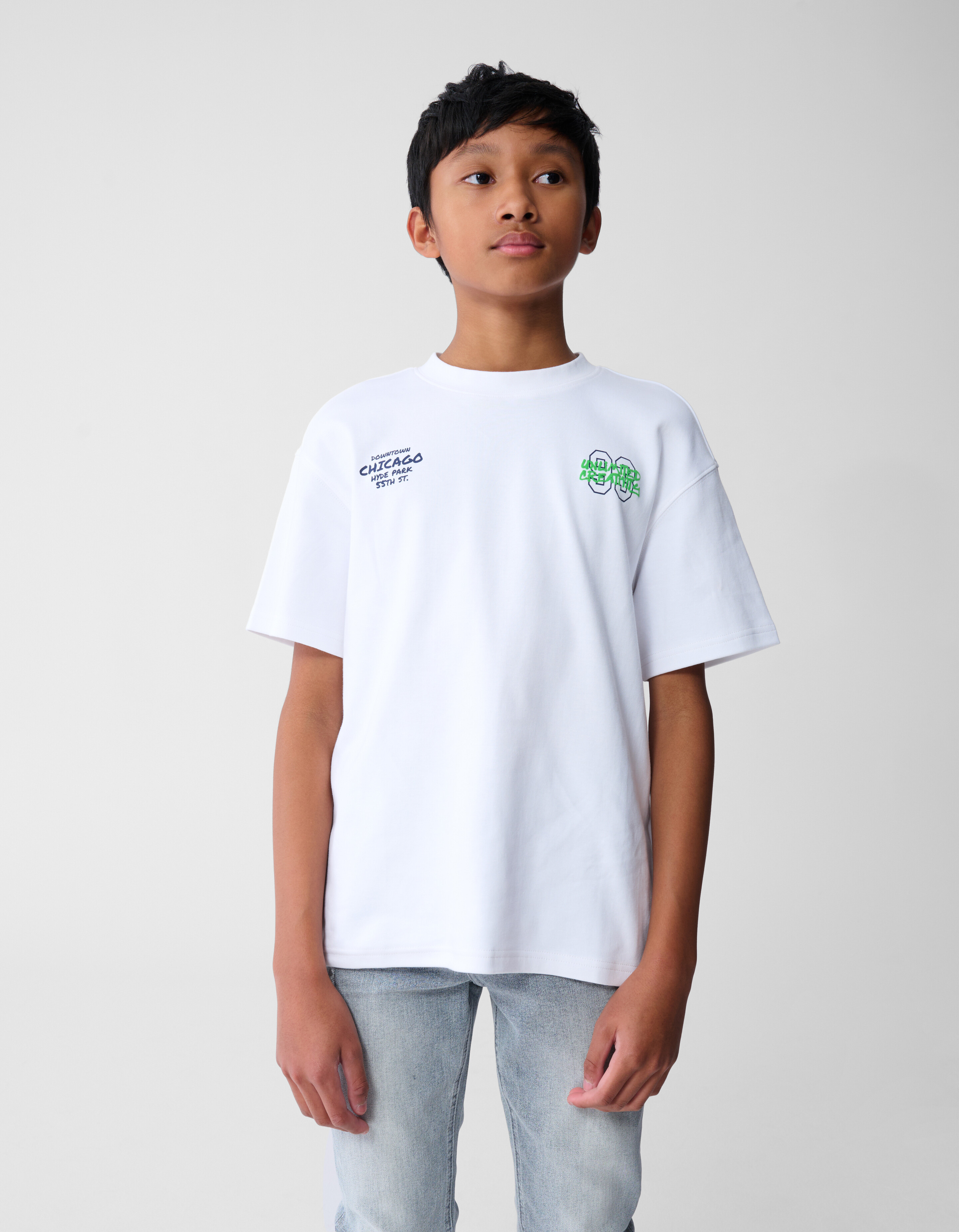 Downtown Artwork T-shirt Wit SHOEBY BOYS