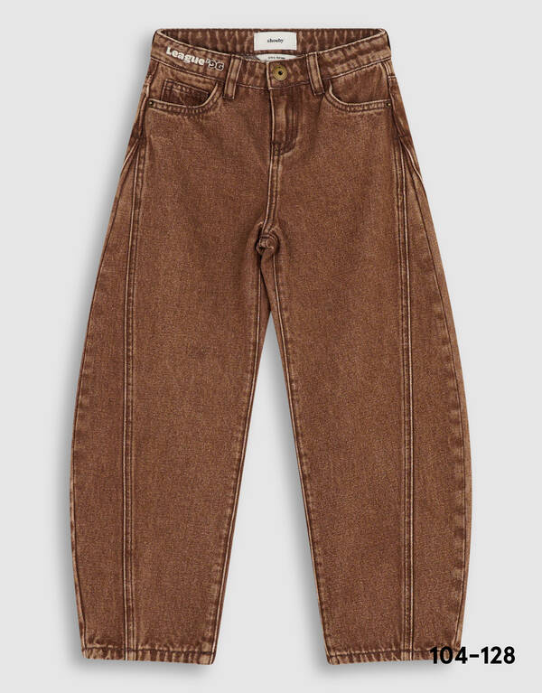 Asymmetische Barrel Fit Jeans Bruin SHOEBY GIRLS